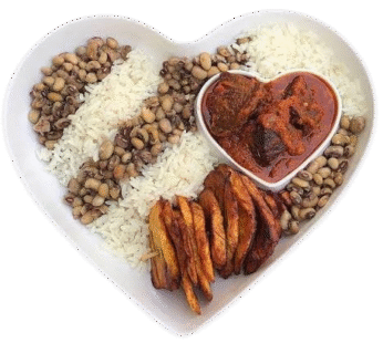 White rice and beans